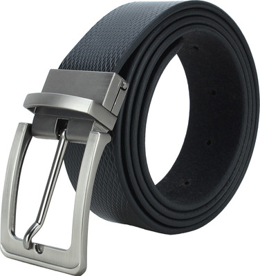 

Wooden Men Formal Black Genuine Leather Reversible Belt