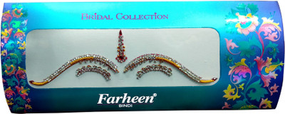 

Farheen BRIDAL COLLECTION FOREHEAD Red, Maroon, Gold Bindis(INDIAN BRIDAL FANCY BINDI)