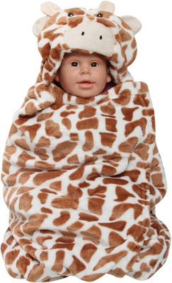 

Muren Animal  Hooded Baby Blanket(Fur, Brown