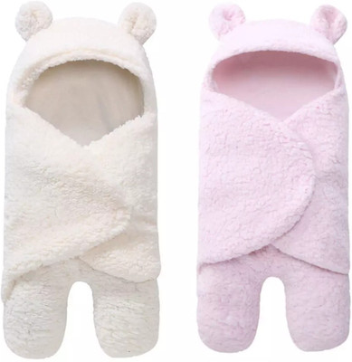 

Brandonn Plain  Sherpa Blanket(Poly Cotton, PINK , WHITE