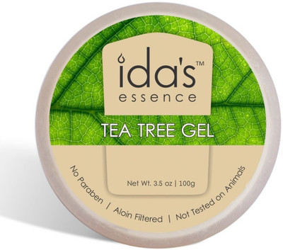 

Ida's Essence 100% Pure Aloin Filtered Paraben free Tea Tree Aloe Vera Gel for Acne free Skin(100 g)