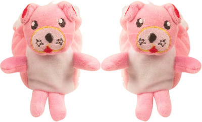 

Ole Baby Ole Baby 3D Plush Bunny Soft Velvet Fur Fabric light weight Newborn Infant Non Slip Anti Skid Sole Prewalker Crib Shoes Baby girl Baby Boy shoes Bootie 0-4 Months 9.5 CM Booties(Toe to Heel Length - 9 cm Pink)