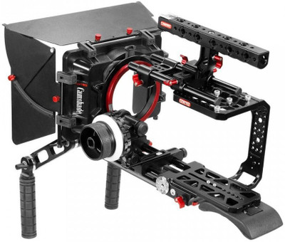 

CAMTREE Blackmagic Ursa Mini Handheld Camera Cage Shoulder Pad Mattebox Follow focus Kit w top handle Tripod Mounting plate (CH-BMUM-SK) Camera Rig