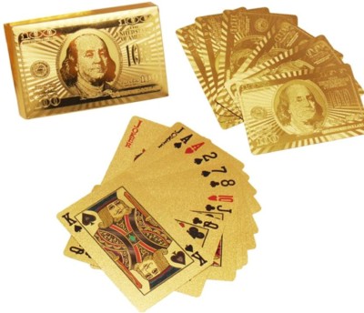 Lata Gold Plated Playing Cards For Magic, Poker, Teen Patti, Nightout Fun, Timepass(Gold)