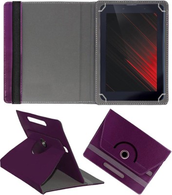Fastway Book Cover for iBall Slide Enzo V8 16 GB 7 inch with Wi-Fi+4G Tablet (Coyote Brown)(Purple, Cases with Holder, Pack of: 1)