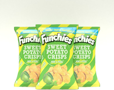 

Funchies Pack Of 3 Mint N Pickle Sweet Potato Chips(75 g)