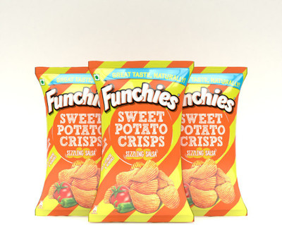 

Funchies Pack of 3 Sizzling Salsa Sweet Potato Chips(75 g)