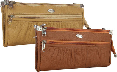 

Fillincart Casual, Formal, Party Beige, Brown Clutch