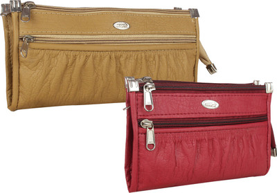 

Fillincart Casual, Formal, Party Beige, Maroon Clutch
