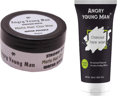 

Angry Young Man Hair Wax & Charcoal Face Wash Combo (50 Gram)(Set of 2)