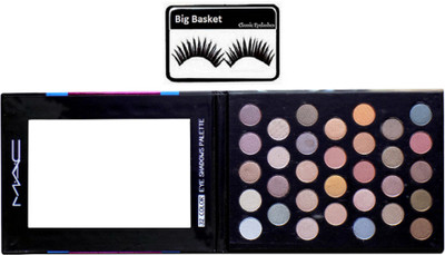

big Basket Eyelashes, Mac Makeup 32 Professional Multi Colour Eye Shadows Palette(Set of 2)