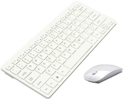 

OLECTRA 2.4GHz Wireless Mini Keyboard Wireless Multi-device Keyboard (White) Combo Set