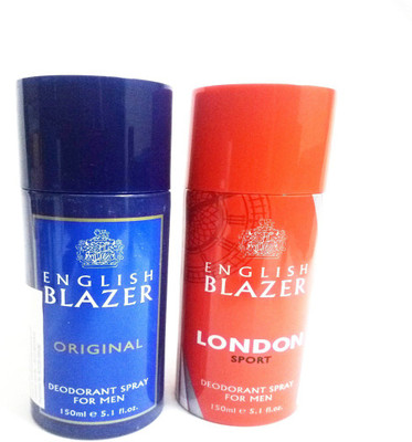 

ENGLISH BLAZER ORIGINAL AND LONDON SPORT Deodorant Spray - For Men(300 ml, Pack of 2)
