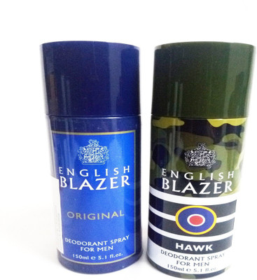 

ENGLISH BLAZER ORIGINAL AND HAWK Deodorant Spray - For Men(300 ml, Pack of 2)