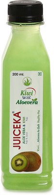 Juiceka Kiwi Fruit Drink With Aloevera Pulp 200 ML Pack of 12 Bottles(12 x 200 ml)