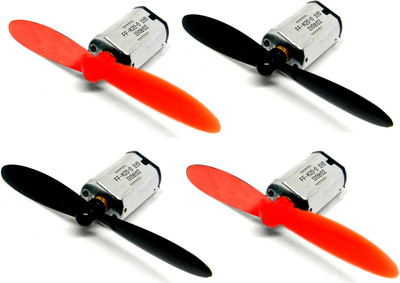 TALATUM AK0 N 20 3.7V Mini Drone DC Motor 25000 RPM + 4Pcs 55m Propeller (Multucolour)- Pack of 4 pcs Motor Control Electronic Hobby Kit