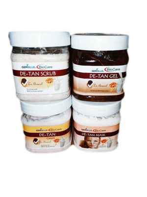 

Biocare Gemblue Detan Combo of 4(Gel,Scrub,Cream & Mask)(10009 ml)