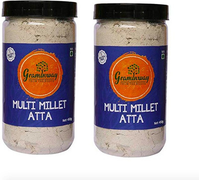 

Graminway Gluten Free Multi Millet Atta Pack of 2(900 g, Pack of 2)