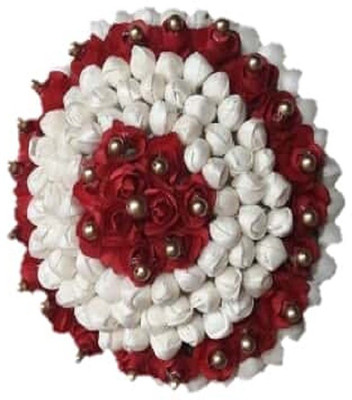 

RivitaS Hair artificial flowers Bun Bun(Red, White)