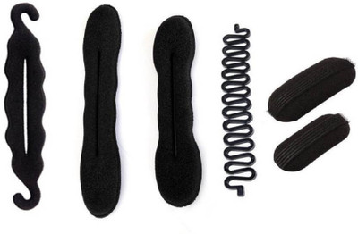

Prime Combo Of 6 Pcs Hair Accessories Juda Maker, French Tool , magic puff small and large, Hair Clips For Women And Girls, Black Hair Accessory Set(Black)
