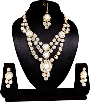 

manomay jewellers Alloy Jewel Set(Gold)
