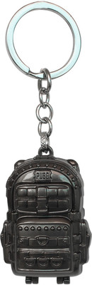 

FameUs PUBG Game BackPack Miniature Key Ring - Metal Key Chain Collectible - Black Color - 2.3 x 1.3 x 1.0 (inches) Key Chain