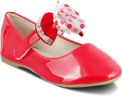 

KITTENS Girls Velcro Ballerinas(Red