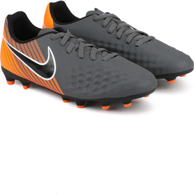 

Nike Boys & Girls Lace Football Shoes(Grey, Dark grey/black-total orange-white