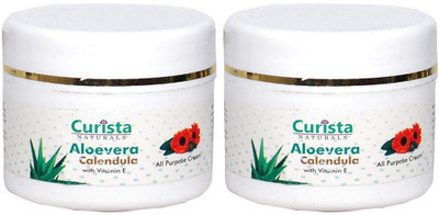 

Curista Naturals Aloe Vera & Calendula All Purpose Body & Face Cream For All Skin Type (100 GM X 2)(100 g)