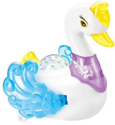 

Emob Bump and Go Moving Wings Swan Toy with Beautiful Lights and Sound(Multicolor)
