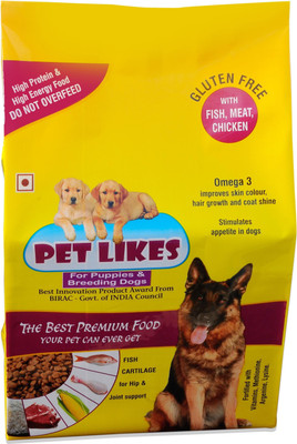 PET LIKES Pet Likes for Puppies & Breeding Dogs - 5kg Fish, Chicken 5 kg Dry Dog Food
