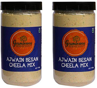 

Graminway AJWAIN BESAN CHEELA MIX Pak of 2 900 g(Pack of 2)