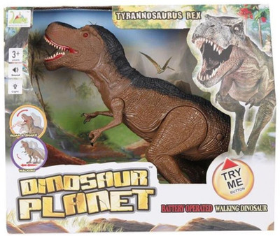 

WE-BLINK Walking Tyrannosaurus Rex with Light & Sound(Brown)