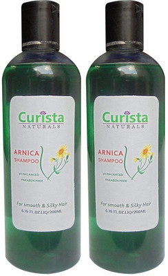 

Curista Naturals Naturals Arnica Shampoo For Smooth & Silky Hair Combo Pack 200 ml X 2(200 ml)