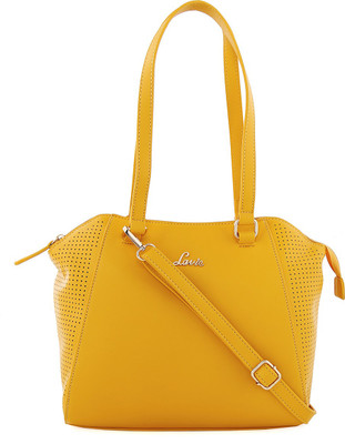 

Lavie Women Evening/Party Yellow Genuine Leather Satchel