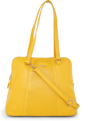 

Lavie Women Evening/Party Yellow Genuine Leather Satchel