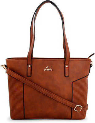 

Lavie Women Evening/Party Brown Genuine Leather Tote
