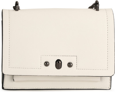 

Accessorize Women Casual White PU Sling Bag
