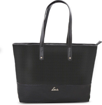 

Lavie Women Evening/Party Black Genuine Leather Tote