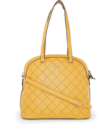 

Lavie Women Evening/Party Yellow Genuine Leather Tote