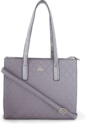 

Lavie Women Evening/Party Grey Genuine Leather Satchel