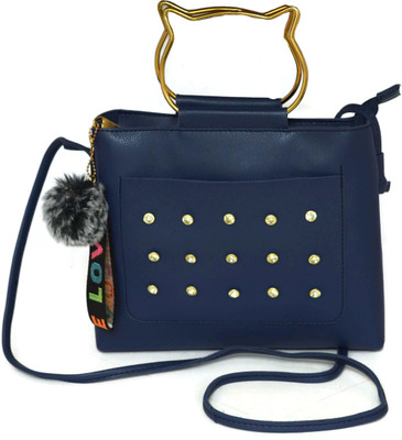 

Ferishta Women Evening/Party, Casual, Formal Blue Rexine Sling Bag