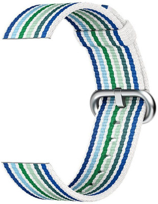 

CELLFATHER Nylon Replacement Strap iWatch Band for Apple Watch Series 1 2 3 42mm (Blue Stripe) Smart Watch Strap(Blue)