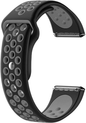 

CELLFATHER Silicone Dotted band strap Smart Watch Strap(Black, Grey), Black;gray