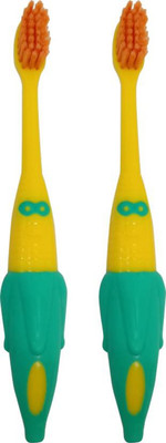 

Bueno Fancy Cartoon Toothbrush with Soft Bristles for Travel Soft Toothbrush(Pack of 2)