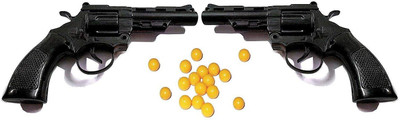 

Funsters 2 Pcs Mini Toy Blaster (8 Rounds Barrel) + 40 Pcs High Grade 6MM Plastic BB Pellets (Multicolor)(Multicolor)