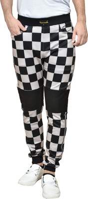 Yuvraah Checkered Men Multicolor Track Pants