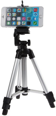 

House of Quirk Portable Camera Travel Tripod 3 Dimensional Head and Quick Release Plate DSLR/Mobile/Gopro Action Camera/Digital3 Way Pan & Tilt Camera Travel Tripod Tripod(Black, Supports Up to 980)