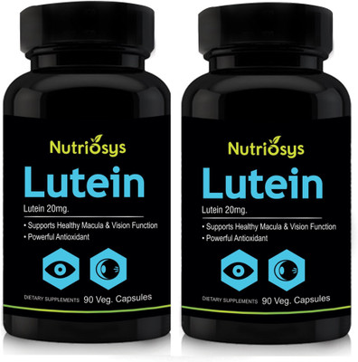 Nutriosys Lutein 20mg (Veg Capsules)- Pack of 2(180 No)