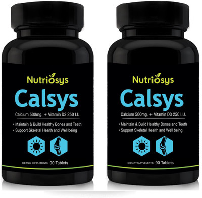 

Nutriosys Calsys Calcium & Vitamin D3 (180 Tablets)- Pack of 2(180 No)